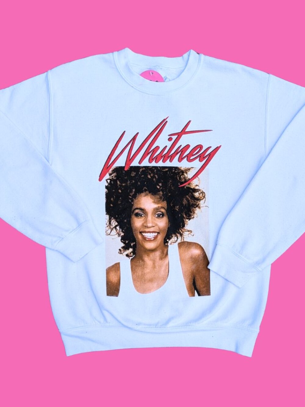 Whitney Houston White Crewneck Size S